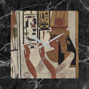古代エジプト女神の正方形の壁時計 スクエア壁時計