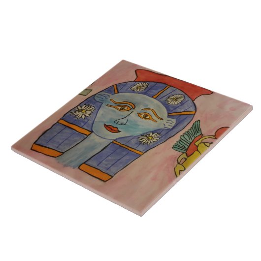 古代エジプト女神の陶磁器タイル タイル (側面)