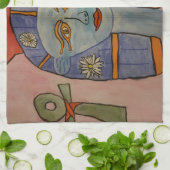 古代エジプト女神ティータオル キッチンタオル (折り畳み)