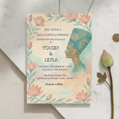 古代エジプト威厳のあるのNefertiti招待状 招待状