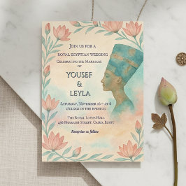 古代エジプト威厳のあるのNefertiti招待状 招待状