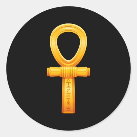 古代エジプト文字のアンキエジプト文字の記号 ラウンドシール (正面)