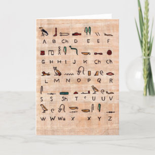 古代エジプト文字グリーティングカード カード