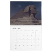 古代エジプト文明の寺院の旅 カレンダー (1月 2027)