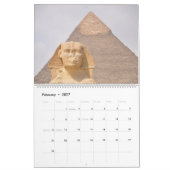 古代エジプト文明の寺院の旅 カレンダー (2月 2027)