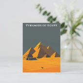 古代エジプト旅行のピラミッド疑問に思 ポストカード (スタンド正面)