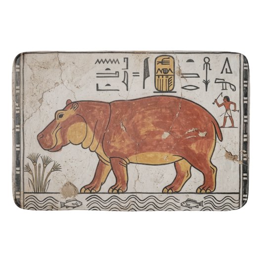 古代エジプト旧王国ナイルカバ バスマット (正面)