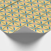 古代エジプト模様フローラ幾何学背景 ラッピングペーパー (角)