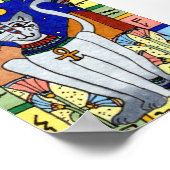 古代エジプト猫ミニフォークアート ポスター (角)