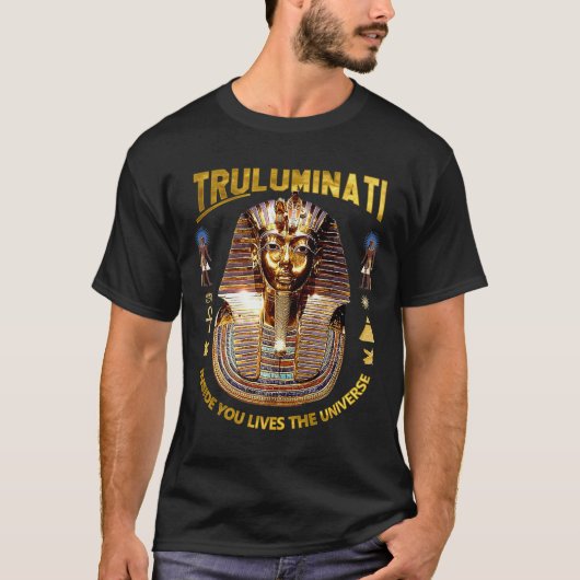 古代エジプト王ツタンカーメン・イルミナティ  Tシャツ (正面)