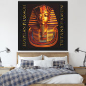 古代エジプト王トゥタンカームン金ゴールド埋葬マスク キャンバスプリント (インサイチュ (寝室))