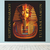 古代エジプト王トゥタンカームン金ゴールド埋葬マスク キャンバスプリント (インサイチュ (ウッドフロア))