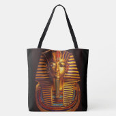 古代エジプト王トゥタンカームン金ゴールド埋葬マスク トートバッグ (裏面)