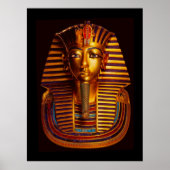 古代エジプト王トゥタンカームン金ゴールド埋葬マスク ポスター (正面)