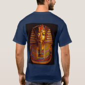 古代エジプト王トゥタンカームン金ゴールド埋葬マスク Tシャツ (裏面)