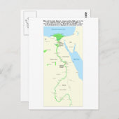 古代エジプト王朝時代の地図 ポストカード (正面/裏面)