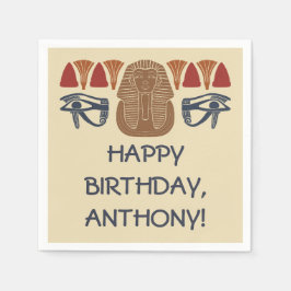 古代エジプト王Tutをテーマにしたカスタムパーティー スタンダードカクテルナプキン