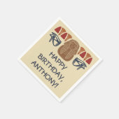 古代エジプト王Tutをテーマにしたカスタムパーティー スタンダードカクテルナプキン (角)