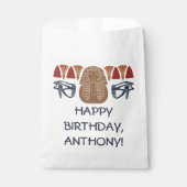 古代エジプト王Tutをテーマにしたカスタムパーティー フェイバーバッグ (正面)