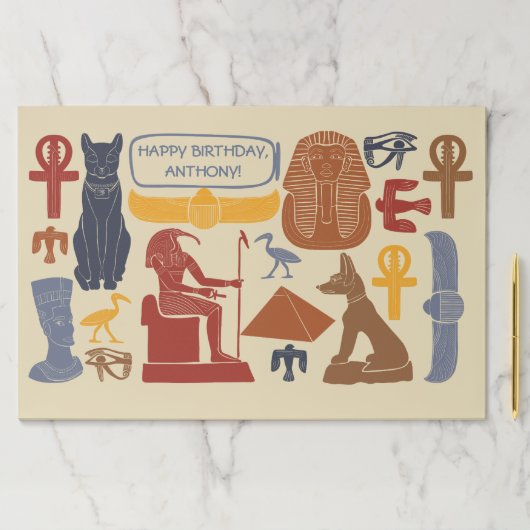 古代エジプト王Tutをテーマにしたカスタムパーティー ペーパーパッド (インサイチュ)