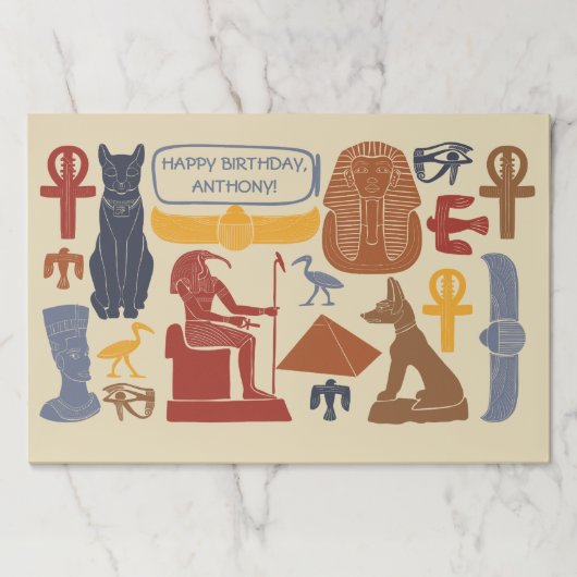 古代エジプト王Tutをテーマにしたカスタムパーティー ペーパーパッド (正面)