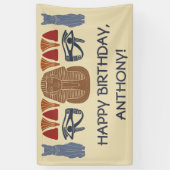 古代エジプト王Tutをテーマにしたカスタムパーティー 横断幕 (縦)