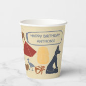 古代エジプト王Tutをテーマにしたカスタムパーティー 紙コップ (裏面)