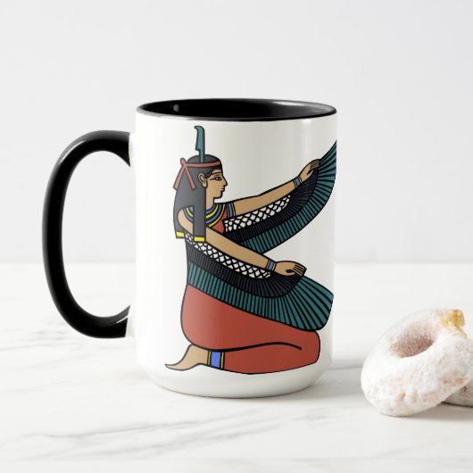 古代エジプト神話アート マグカップ (ドーナツ付き)
