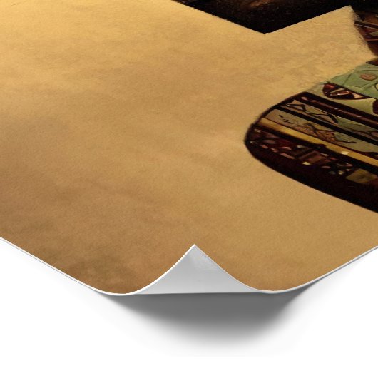 古代エジプト絵を描人 ポスター (角)