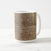 古代エジプト絵文字デザイナーギフト コーヒーマグカップ (正面右)