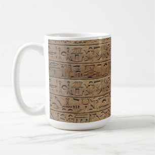 古代エジプト絵文字デザイナーギフト コーヒーマグカップ