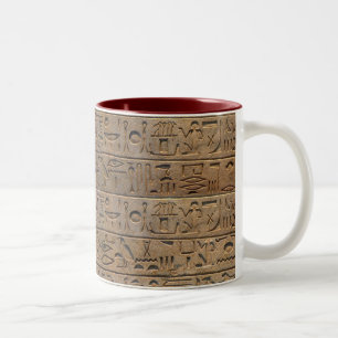古代エジプト絵文字デザイナーギフト ツートーンマグカップ