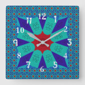 古代エジプト美術: 生動的なマンダラ。 スクエア壁時計 (正面)