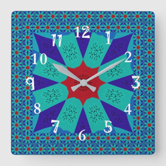 古代エジプト美術: 生動的なマンダラ。 スクエア壁時計 (正面)