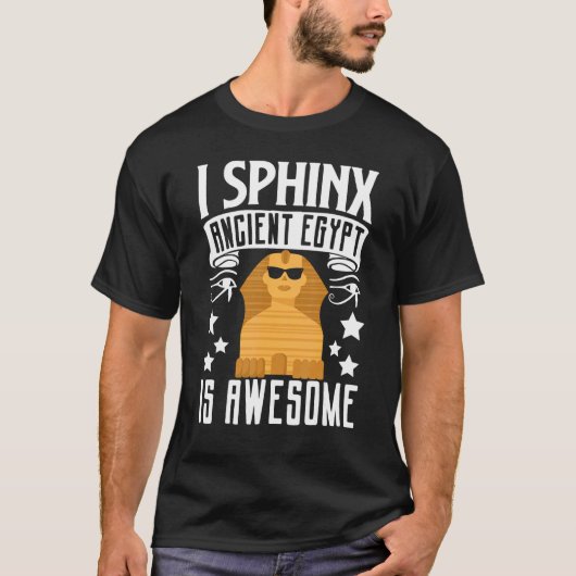 古代エジプト考古学者ファラオ1スフィンクス Tシャツ (正面)