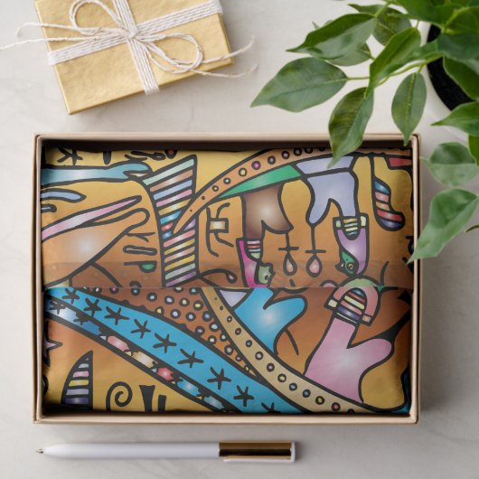 古代エジプト芸術神ゲブ天国でナットをサポート 薄葉紙 (ギフト)