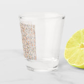 古代エジプト象形文字パターン背景histo ショットグラス (右)