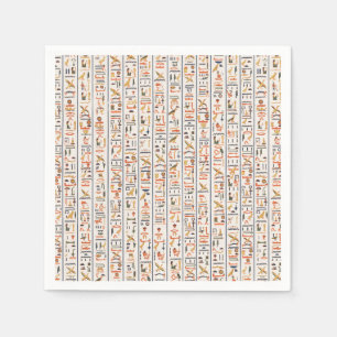 古代エジプト象形文字パターン背景histo スタンダードカクテルナプキン