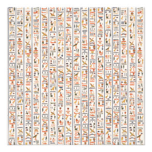 古代エジプト象形文字パターン背景histo フォトプリント           