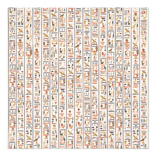 古代エジプト象形文字パターン背景histo フォトプリント            (正面)