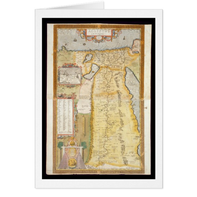 古代エジプト1584年の地図 (正面)