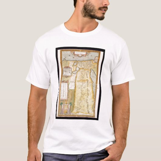 古代エジプト1584年の地図 Tシャツ (正面)