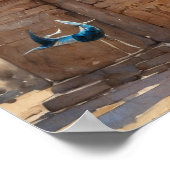 古代エジプト・フィラエ寺院の油絵クイーン ポスター (角)