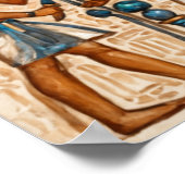 古代エジプト，ホルスの目 ポスター (角)