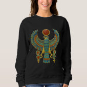 古代エジプト ホルス 有翼太陽神 グラフィックTシャツ スウェットシャツ (正面)
