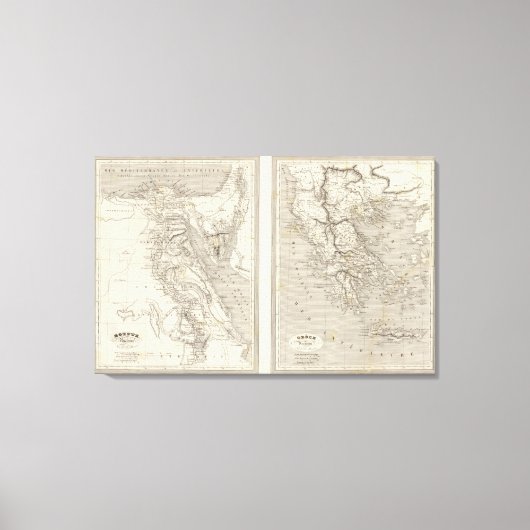 古代エジプト、古代ギリシャ キャンバスプリント (正面)