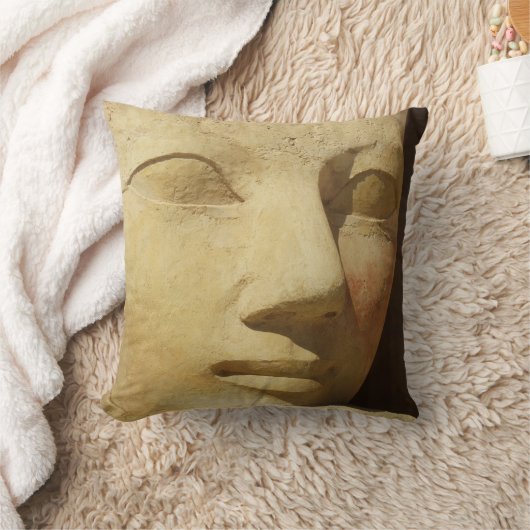 古代エジプトHatshepsutの彫像の寺院旅行 クッション (ブランケット)