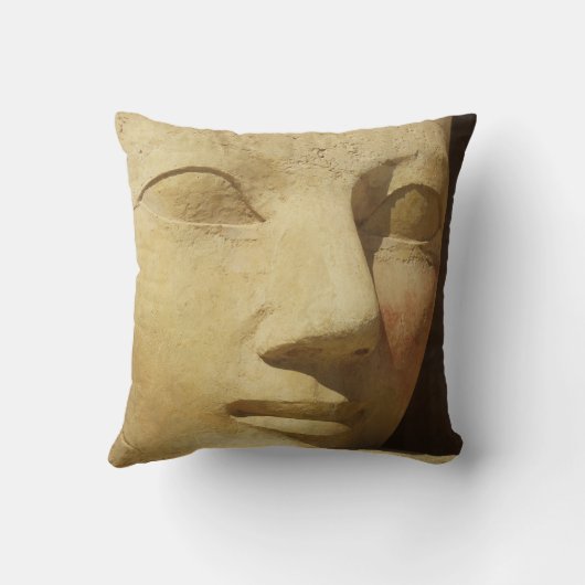 古代エジプトHatshepsutの彫像の寺院旅行 クッション (裏面)