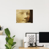 古代エジプトHatshepsut像の寺院の旅行 ポスター (ホームオフィス)