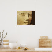 古代エジプトHatshepsut像の寺院の旅行 ポスター (キッチン)